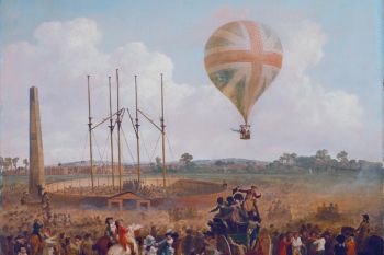 Globo de Vincenzo Lunardi sobrevolando Londres (1785)
